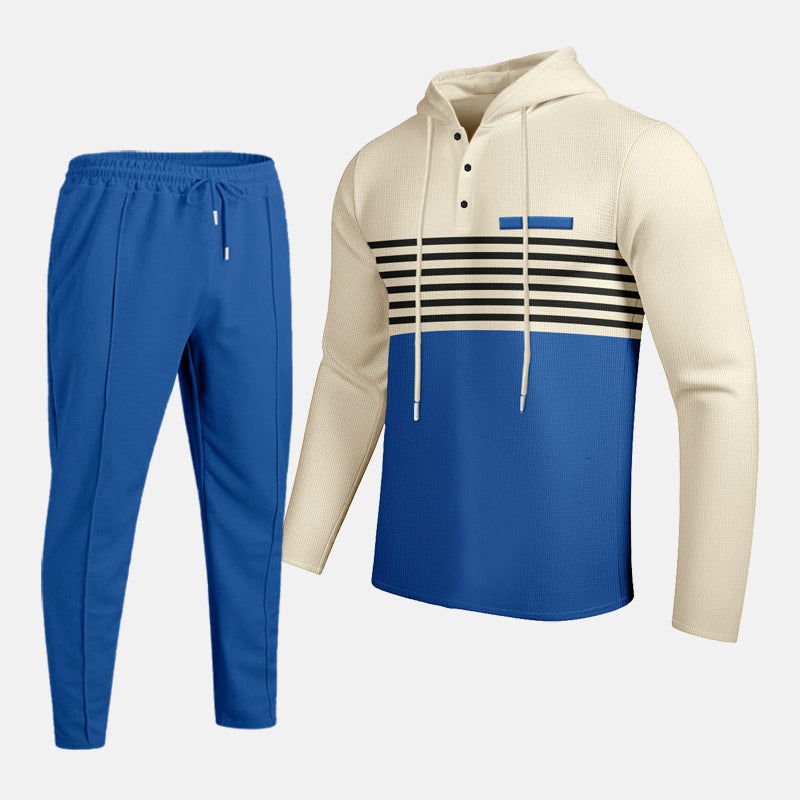 🔈🔈 60 % DE RÉDUCTION !! 🔥👕 Ensemble de survêtement à capuche color-block pour homme 👖