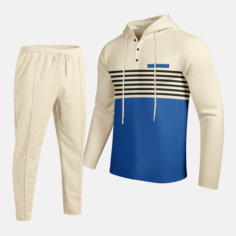 🔈🔈 60 % DE RÉDUCTION !! 🔥👕 Ensemble de survêtement à capuche color-block pour homme 👖