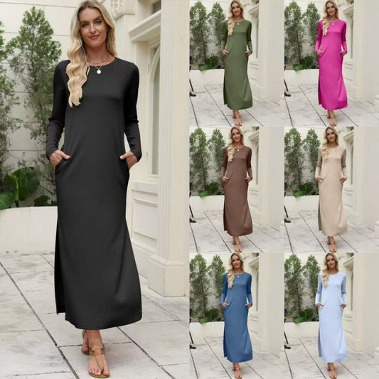 Robe t-shirt à manches longues pour femme