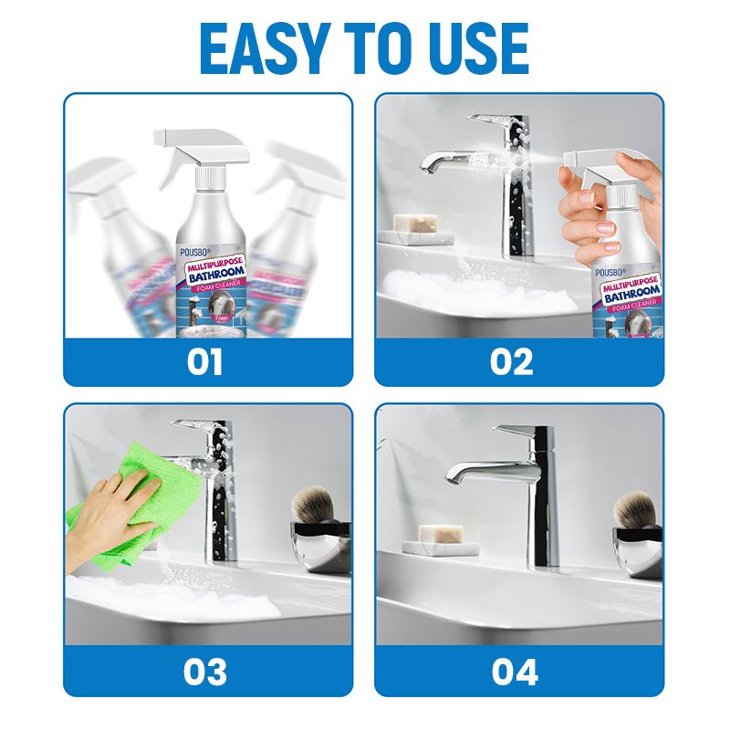 （Achetez-en 2, obtenez-en 1 gratuit） Nettoyant mousse multi-usages pour salle de bain
