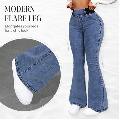 💎 52% DE RÉDUCTION ! 💎 Jean Évasé Taille Haute pour Femme – Denim Stretch, Silhouette Allongée & Confort Absolu 👖💙