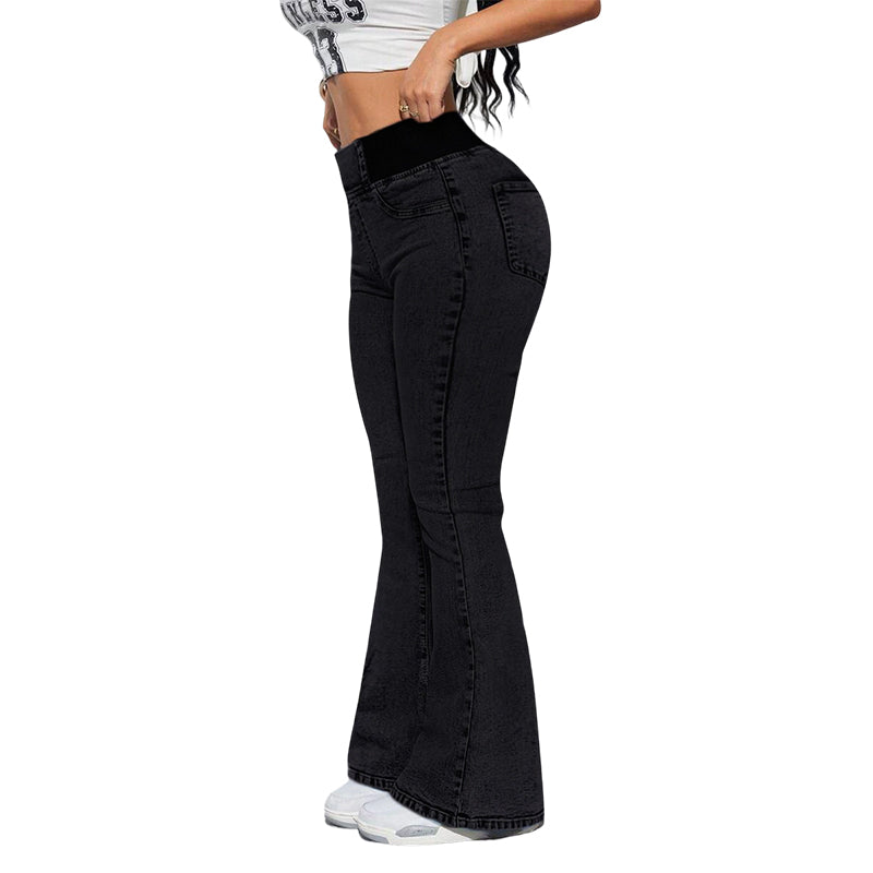 💎 52% DE RÉDUCTION ! 💎 Jean Évasé Taille Haute pour Femme – Denim Stretch, Silhouette Allongée & Confort Absolu 👖💙