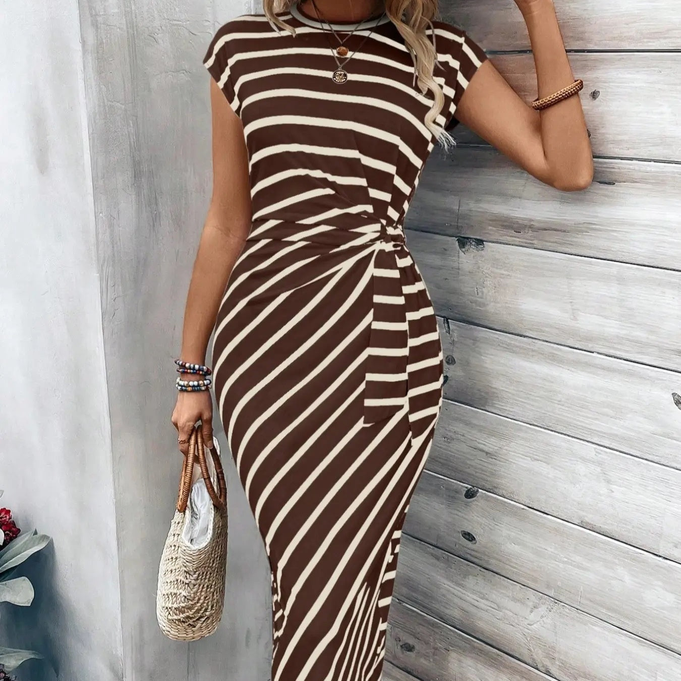 🔥 DERNIER JOUR DE SOLDES – 60% DE RÉDUCTION !! 💕 Robe Élégante à Taille Nouée pour Femme – Extensible, Flatteuse & Parfaite de Jour comme de Nuit ! 🌞🌙