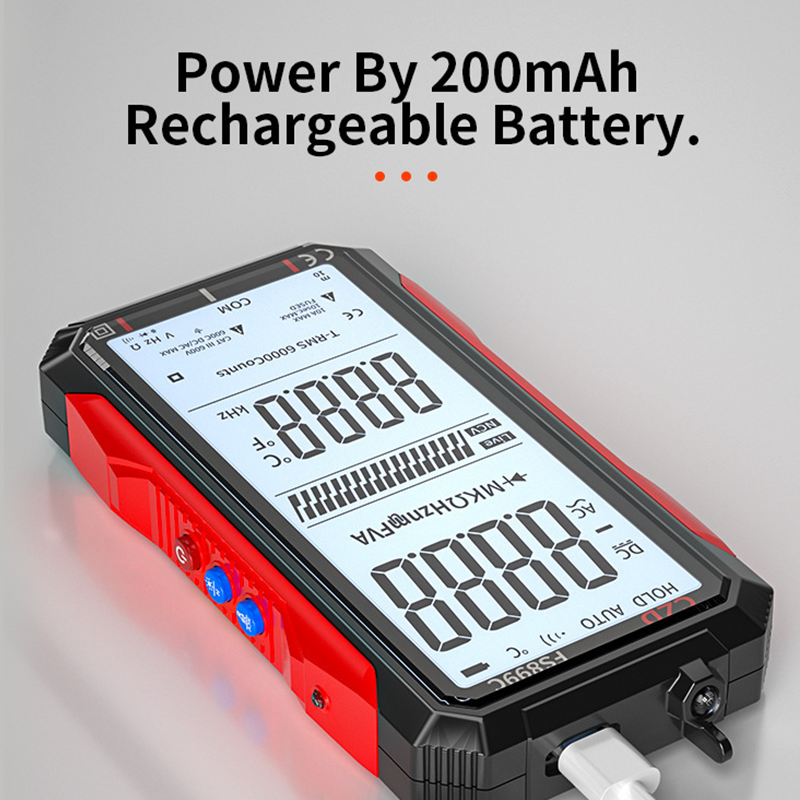 💎 50% DE RÉDUCTION! 💎 Multimètre Numérique Rechargeable USB – Auto-Range, Écran Clair & Sécurité Pro