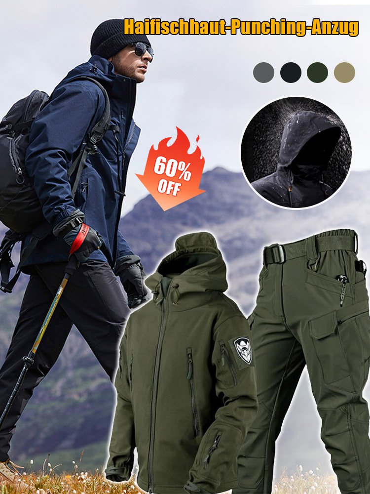 📢📢60 % de réduction !! ⏰Outdoor rembourré épaissi punching-ball veste chaude costume d'alpinisme veste softshell