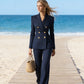 💼 50% DE RÉDUCTION ! ✨ Tailleur d’Autorité Moderne pour Femme – Costume à Rayures Princesse, Blazer Structuré & Pantalon Large Élégant 👖