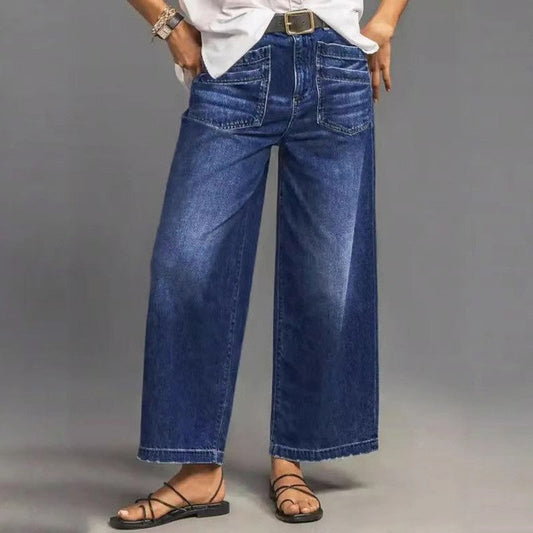 🎉 60% DE RÉDUCTION! 👖 NOUVELLE SILHOUETTE 2026 – JEAN DÉCONTRACTÉ À JAMBES ÉVASÉES, FLATTEUR POUR TOUTES