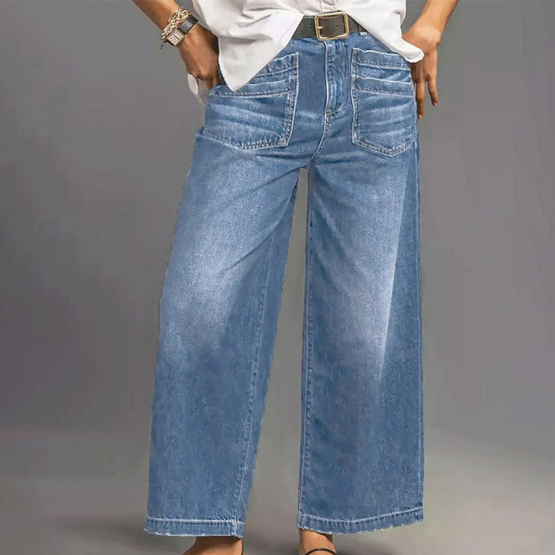 🎉 60% DE RÉDUCTION! 👖 NOUVELLE SILHOUETTE 2026 – JEAN DÉCONTRACTÉ À JAMBES ÉVASÉES, FLATTEUR POUR TOUTES