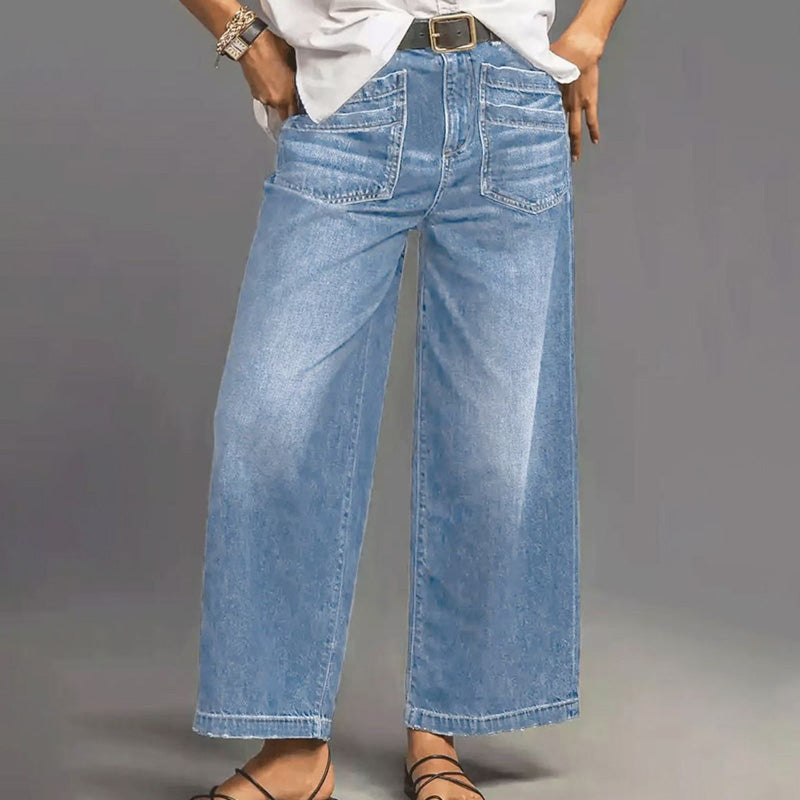 🎉 60% DE RÉDUCTION! 👖 NOUVELLE SILHOUETTE 2026 – JEAN DÉCONTRACTÉ À JAMBES ÉVASÉES, FLATTEUR POUR TOUTES