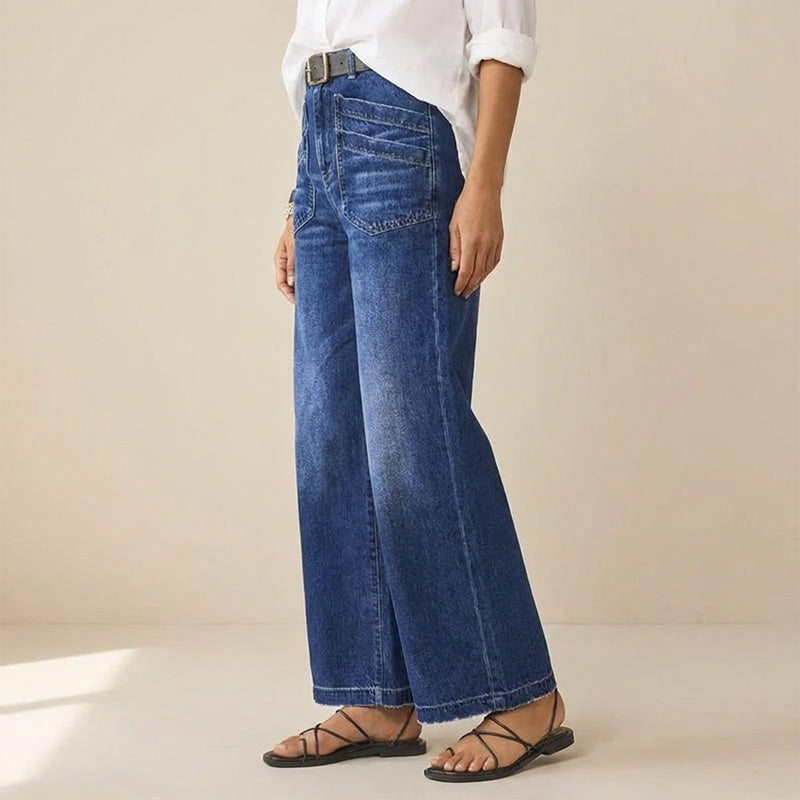 🎉 60% DE RÉDUCTION! 👖 NOUVELLE SILHOUETTE 2026 – JEAN DÉCONTRACTÉ À JAMBES ÉVASÉES, FLATTEUR POUR TOUTES