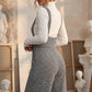 📢📢50 % DE RÉDUCTION !! ⏰ Pantalon Taille Haute à Bretelles Motif Pied-de-Poule – Coupe Large, Élégance Vintage & Silhouette Allongée 🎀👖