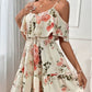Robe bohème à imprimé floral et épaules dénudées pour femme