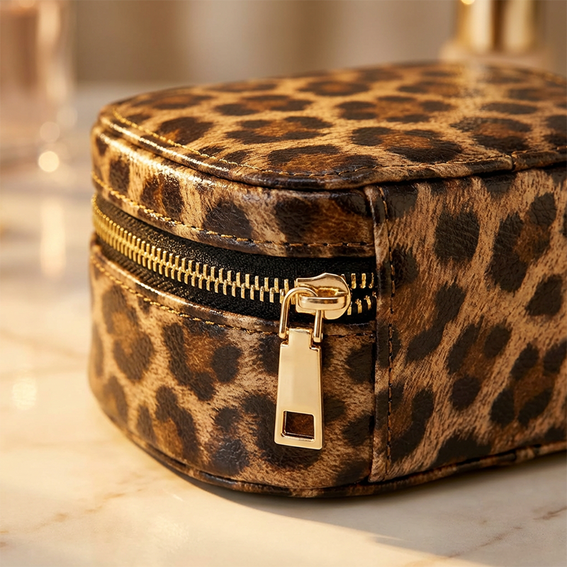 Trousse de maquillage de voyage avec miroir éclairé par LED