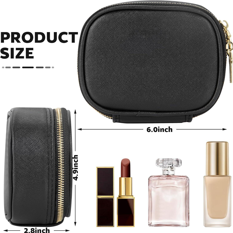 Trousse de maquillage de voyage avec miroir éclairé par LED