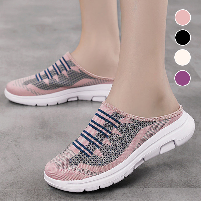 💎 50 % DE RÉDUCTION ! 💎🔥 Mules fermées confortables et respirantes – semelles antidérapantes, tige en mesh respirant et élégantes rayures. 👟