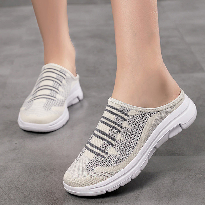💎 50 % DE RÉDUCTION ! 💎🔥 Mules fermées confortables et respirantes – semelles antidérapantes, tige en mesh respirant et élégantes rayures. 👟