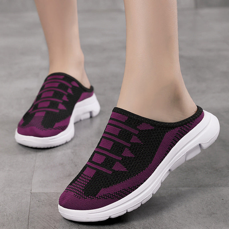 💎 50 % DE RÉDUCTION ! 💎🔥 Mules fermées confortables et respirantes – semelles antidérapantes, tige en mesh respirant et élégantes rayures. 👟