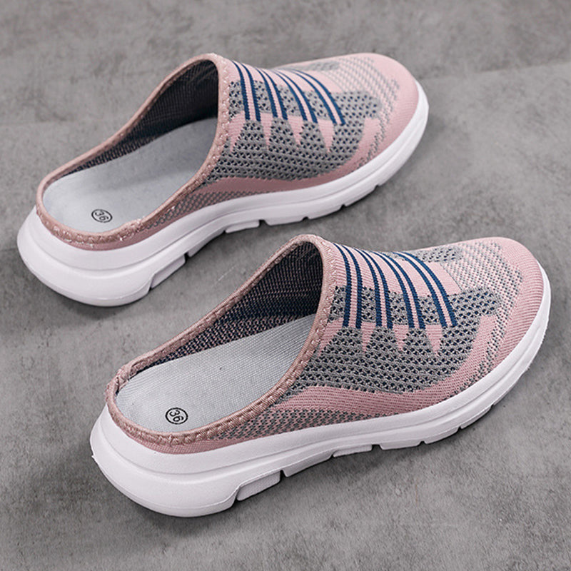 💎 50 % DE RÉDUCTION ! 💎🔥 Mules fermées confortables et respirantes – semelles antidérapantes, tige en mesh respirant et élégantes rayures. 👟
