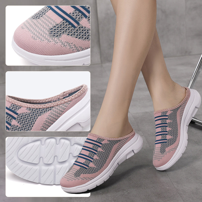 💎 50 % DE RÉDUCTION ! 💎🔥 Mules fermées confortables et respirantes – semelles antidérapantes, tige en mesh respirant et élégantes rayures. 👟