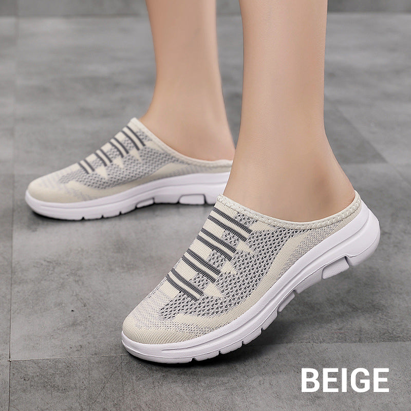 💎 50 % DE RÉDUCTION ! 💎🔥 Mules fermées confortables et respirantes – semelles antidérapantes, tige en mesh respirant et élégantes rayures. 👟