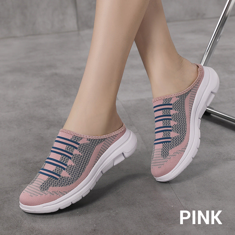 💎 50 % DE RÉDUCTION ! 💎🔥 Mules fermées confortables et respirantes – semelles antidérapantes, tige en mesh respirant et élégantes rayures. 👟