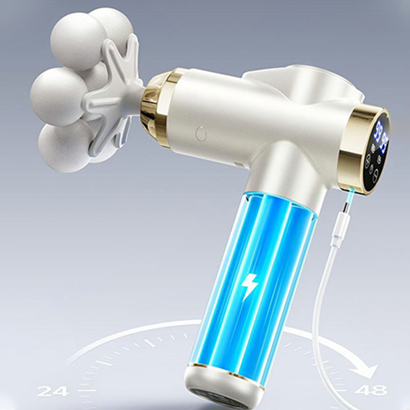 💎50% DE RÉDUCTION ! 💎 Pistolet de Massage Intelligent à Têtes Multiples – Percussion Profonde (46 mm), Jusqu’à 99 Niveaux & Contrôle IA 🐣💆