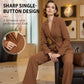 Ensemble élégant pour femme composé d'un blazer et d'un pantalon à jambes larges