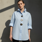 Chemise oversize pour femme avec boutons décoratifs