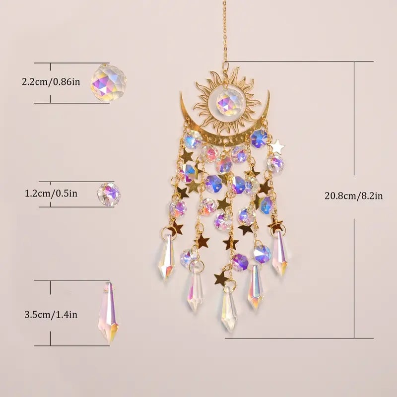 Dernier jour de vente !!!⌛✨ Capteur de soleil en cristal, décoration intérieure et extérieure pour fenêtre, chambre à coucher, cour, jardin☪️