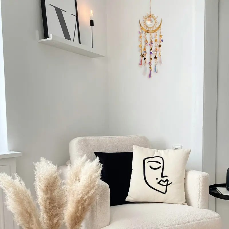 Dernier jour de vente !!!⌛✨ Capteur de soleil en cristal, décoration intérieure et extérieure pour fenêtre, chambre à coucher, cour, jardin☪️