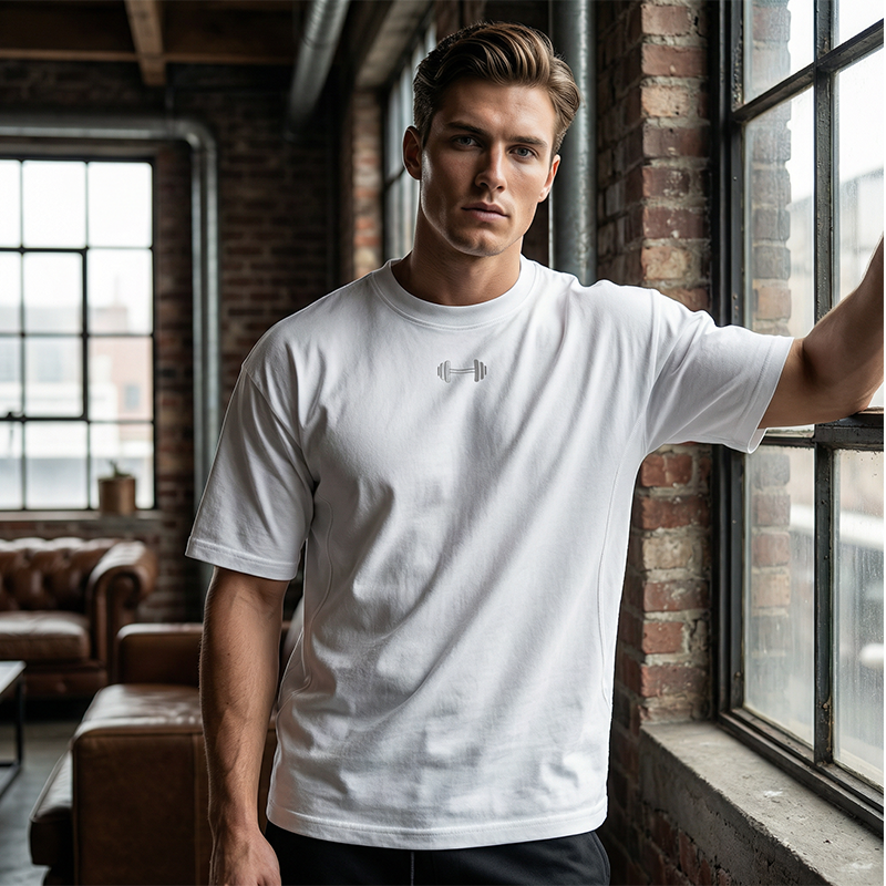 T-shirt oversize pour homme, pour la salle de sport et les loisirs