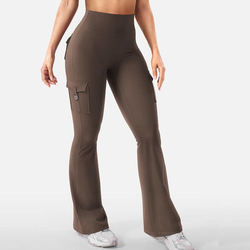 🐰✨Pantalon de yoga évasé à taille haute pour femme avec poches