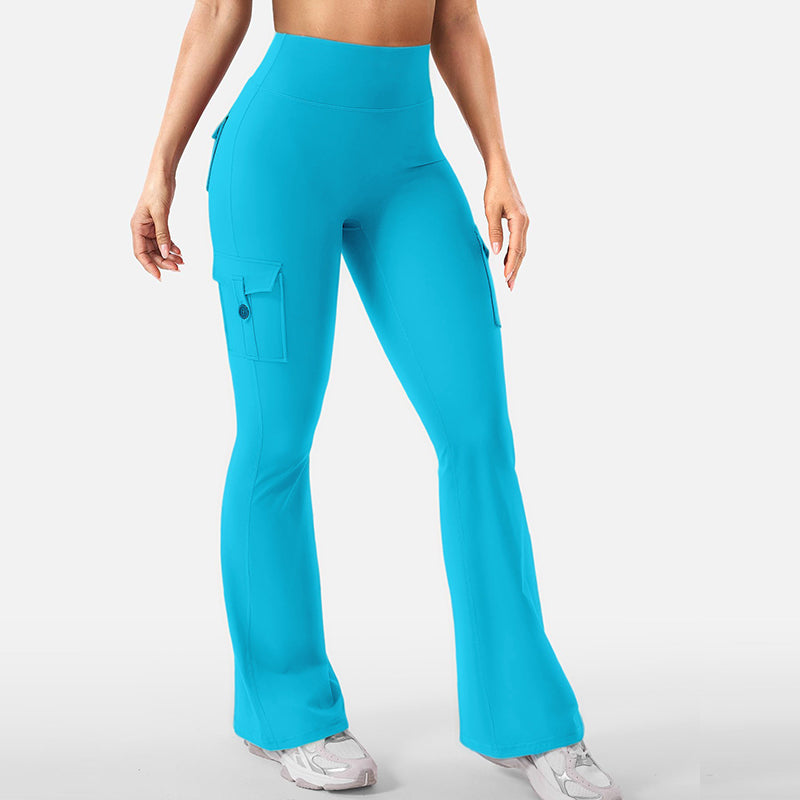🐰✨Pantalon de yoga évasé à taille haute pour femme avec poches