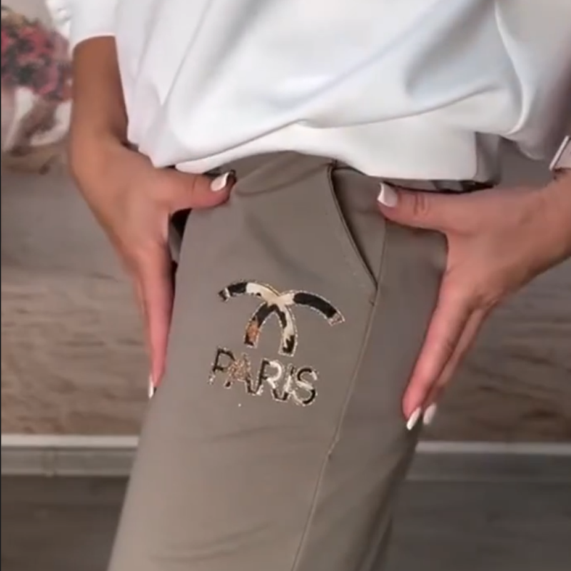 Ensemble sweat-shirt à capuche et pantalon coupe décontractée