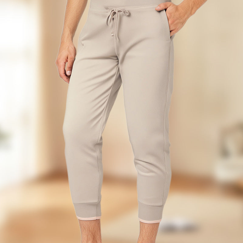 Pantalon de jogging taille haute et coupe ajustée, cordon de serrage et poches