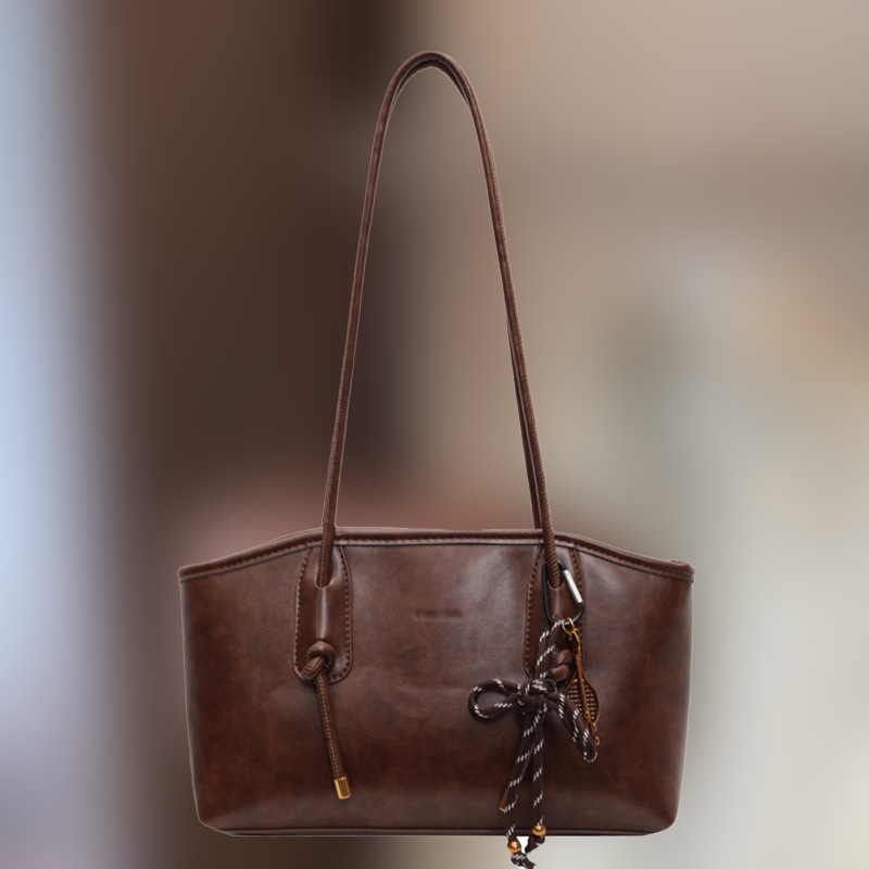 👜✨🌸 PROMO -50% ! Sac d'Épaule Vintage en Cuir PU – Intérieur Spacieux, Style Intemporel & Bande Porte-Épaule Réglable (Noir/Marron Foncé/Blanc/Marron Clair)