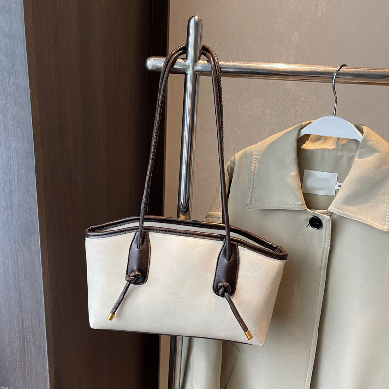 👜✨🌸 PROMO -50% ! Sac d'Épaule Vintage en Cuir PU – Intérieur Spacieux, Style Intemporel & Bande Porte-Épaule Réglable (Noir/Marron Foncé/Blanc/Marron Clair)