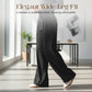 Pantalon de costume taille haute à jambes larges pour femme
