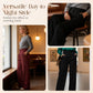 Pantalon de costume taille haute à jambes larges pour femme