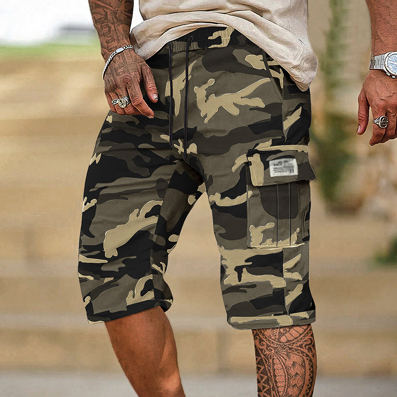 💎 50% DE RÉDUCTION ! 💎 Short Cargo Camouflage pour Homme – Multipoches, Taille Réglable & Tissu Respirant 🌿🩳