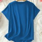 👚60 % DE RÉDUCTION ! 🔥Top ample à manches courtes tendance – Col en V cranté, ourlet asymétrique et tissu léger (5 couleurs, tailles S à 2XL) 🌸