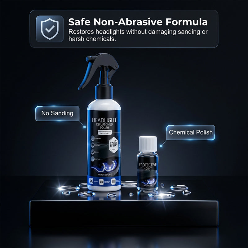 ✨ LIMITÉE 50% DE RÉDUCTION ! 💡 Kit Pro de Restauration de Phares – Efface Jaunissement & Protection UV Durable 🚗