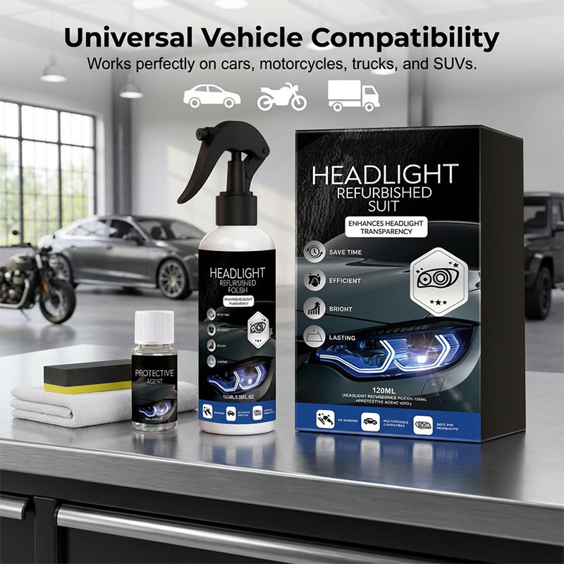 ✨ LIMITÉE 50% DE RÉDUCTION ! 💡 Kit Pro de Restauration de Phares – Efface Jaunissement & Protection UV Durable 🚗