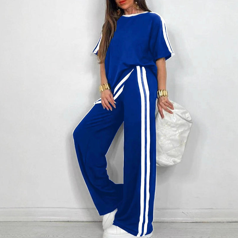 👖 50 % DE RÉDUCTION SUR L'ENSEMBLE DEUX PIÈCES À RAYURES ! ✨ Doux, respirant et coupe ample pour un look décontracté parfait 🌿