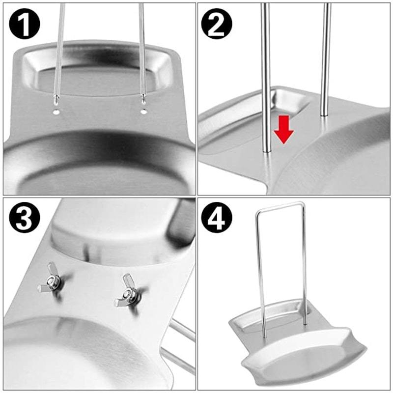 ⏳Offre spéciale à durée limitée⏰Support pour couvercles de casseroles en acier inoxydable
