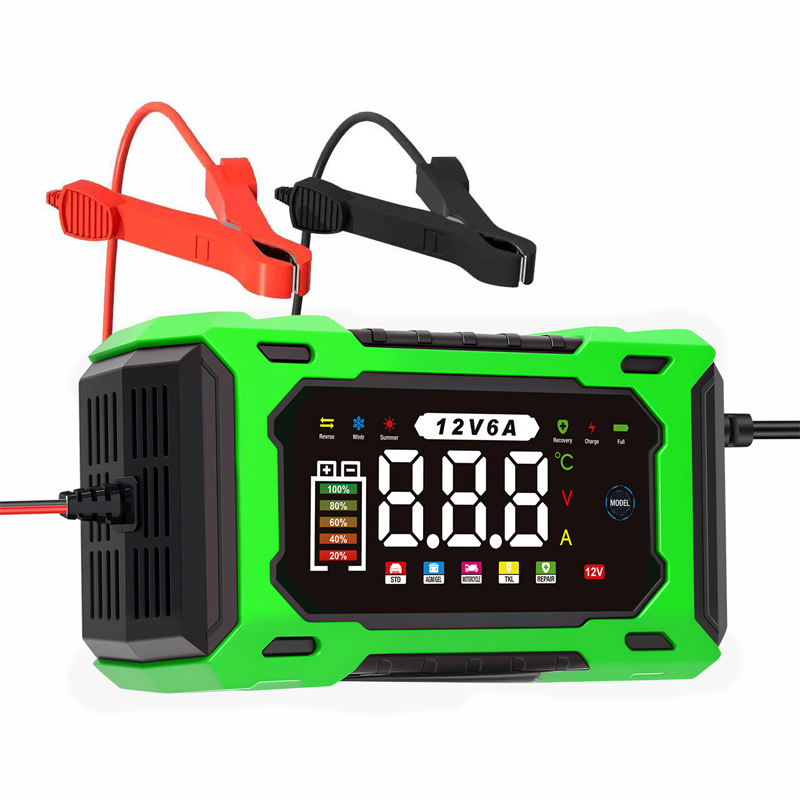 🔋50% DE RÉDUCTION!🚗Chargeur de Batterie de Voiture Intelligent 12V 6A – Fonction de Réparation Par Impulsions, Écran LCD & Sécurité Maximale 🛡️
