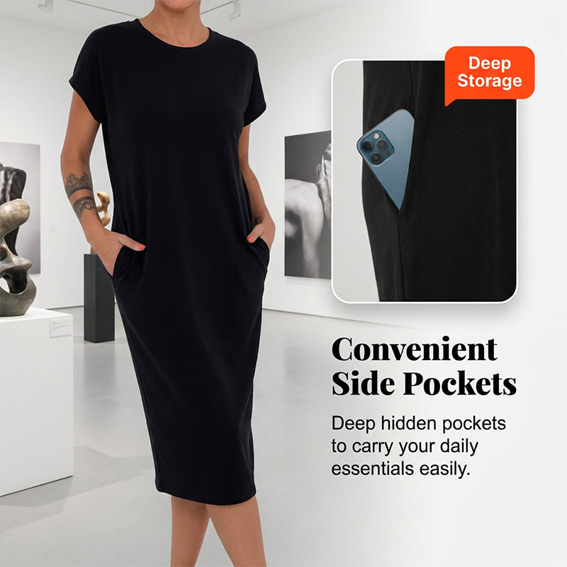 Robe t-shirt à manches courtes pour femmes