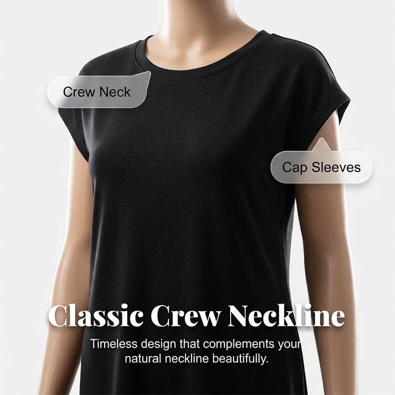 Robe t-shirt à manches courtes pour femmes