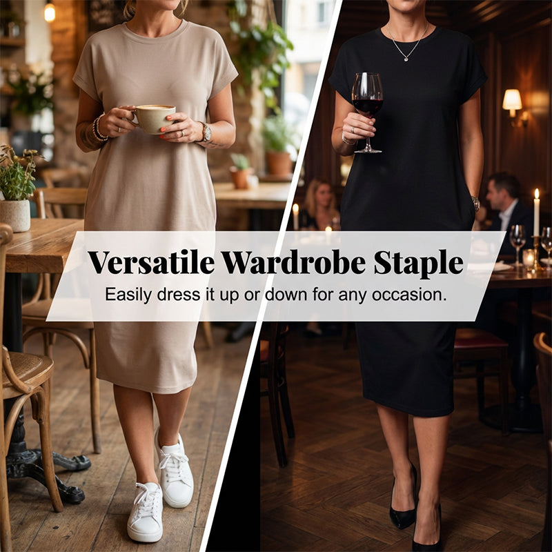 Robe t-shirt à manches courtes pour femmes
