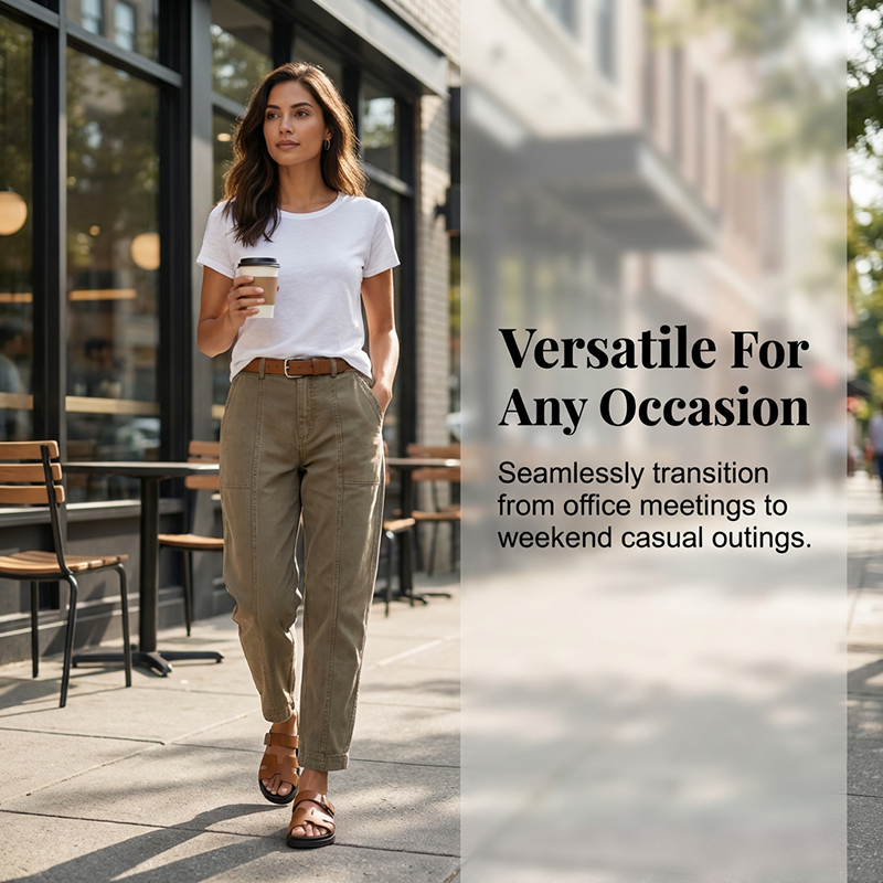 🔥 DERNIER JOUR : 48 % DE RÉDUCTION !! 🏆 Vente flash ⚡ Pantalon utilitaire taille haute et fuselé pour femme